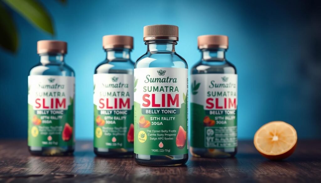 Generate an image of Sumatra Slim Belly Tonic packaging