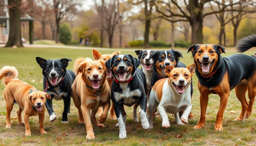 Happy, healthy dogs of different breeds that benefit from Pawbiotix