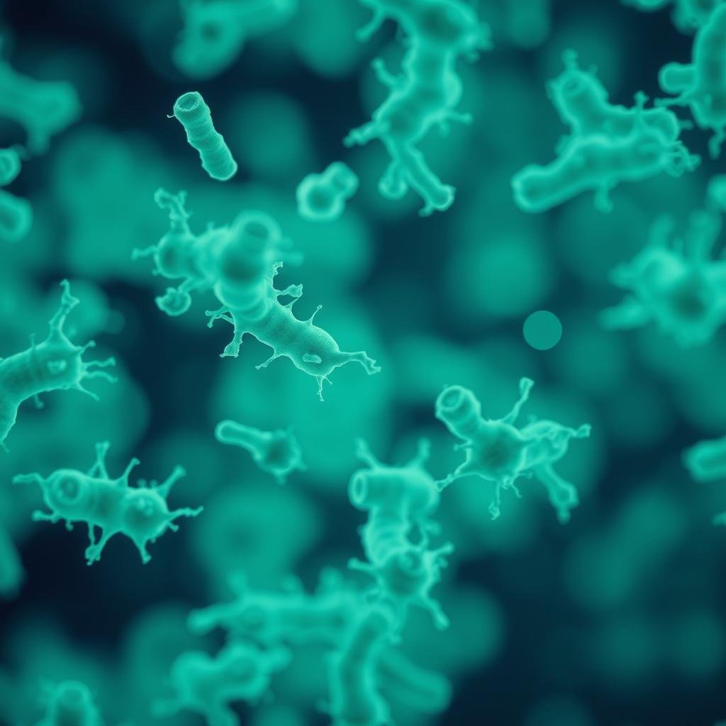 Microscopic view of Bacillus Coagulans probiotic bacteria