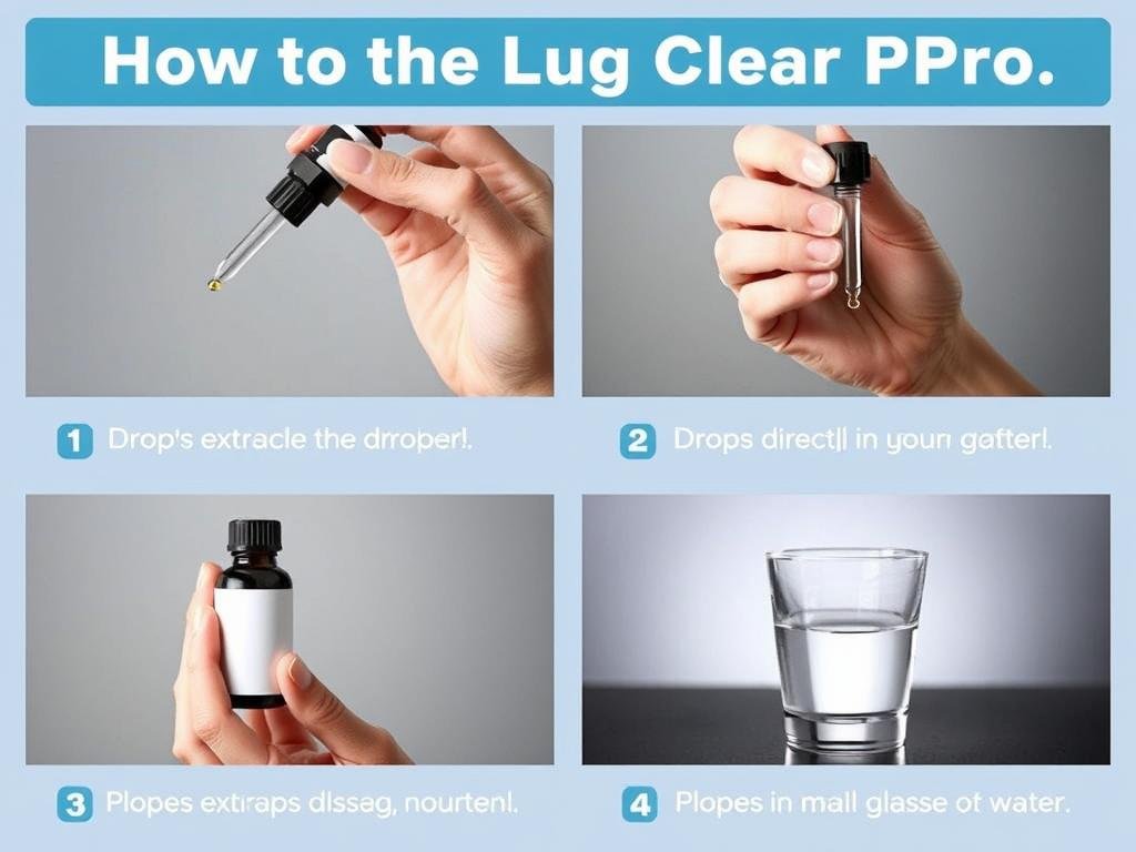 Proper dosage demonstration of Lung Clear Pro