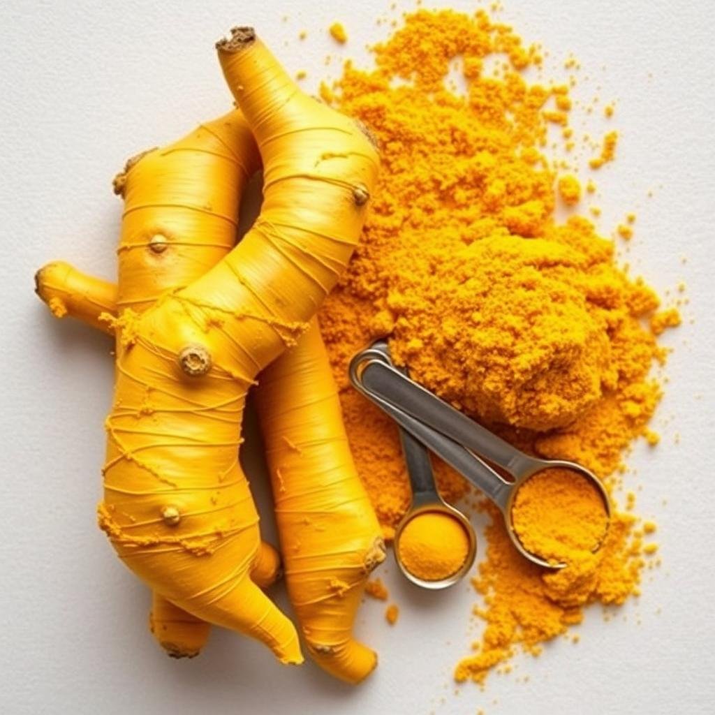 Turmeric root and powder used in Pawbiotix for anti-inflammatory benefits