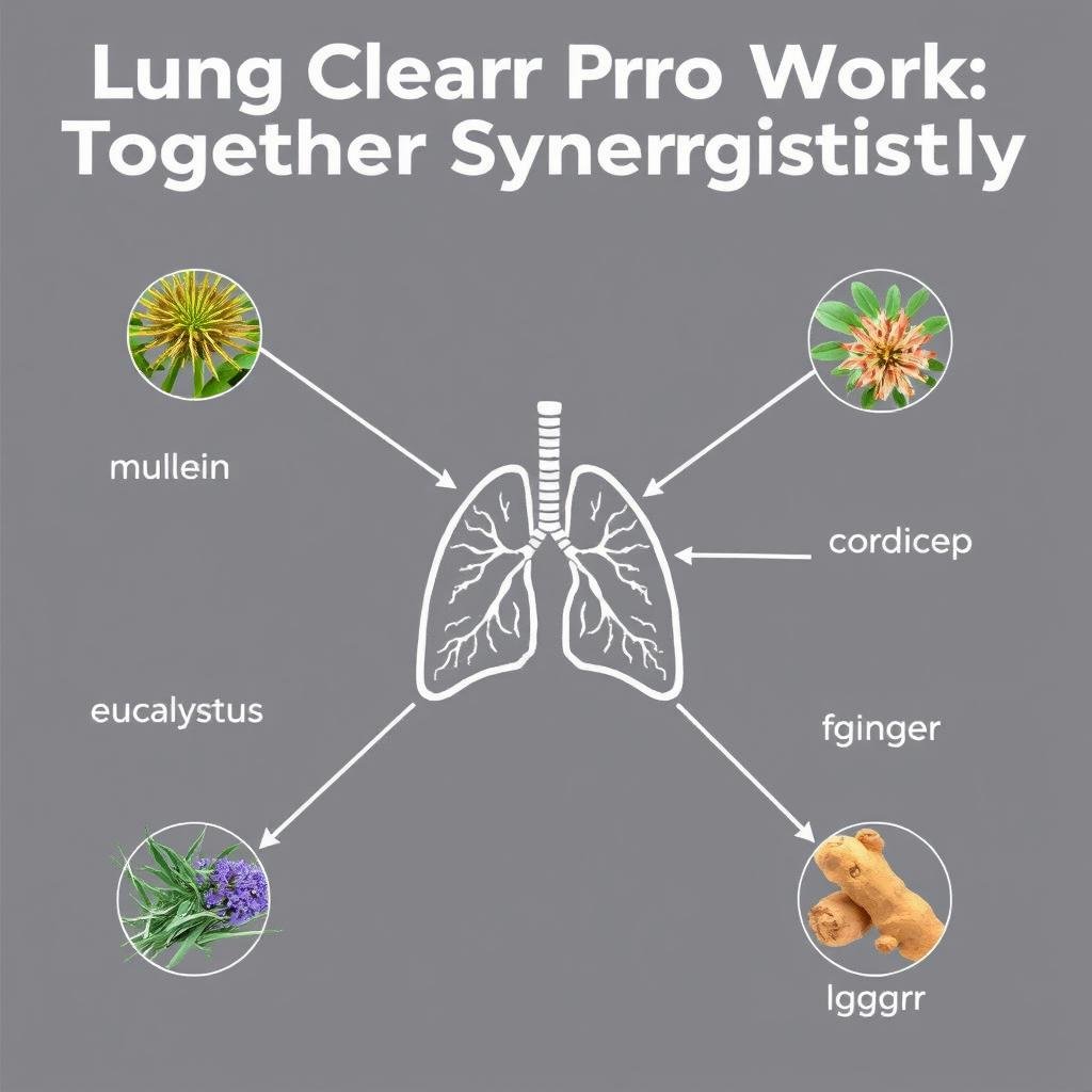 Visual representation of Lung Clear Pro's synergistic formula